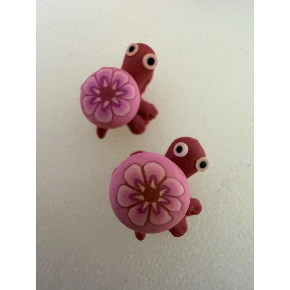Butterfly Turtle Heart Stud Earrings Set Kids Multicolor Pink Red Purple Cute